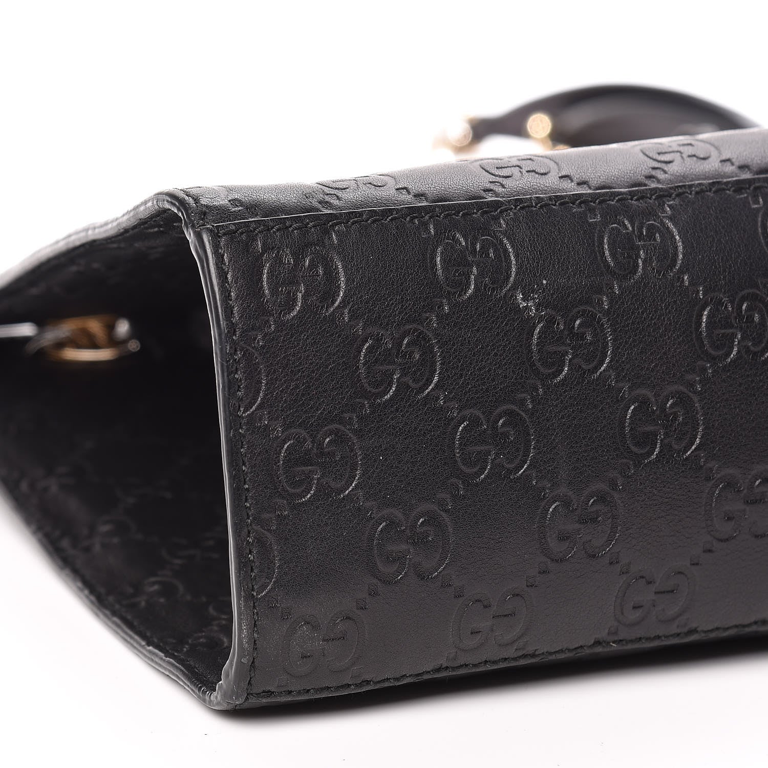Gucci Guccissima Large Emily Chain Shoulder Bag Black 6 of 10