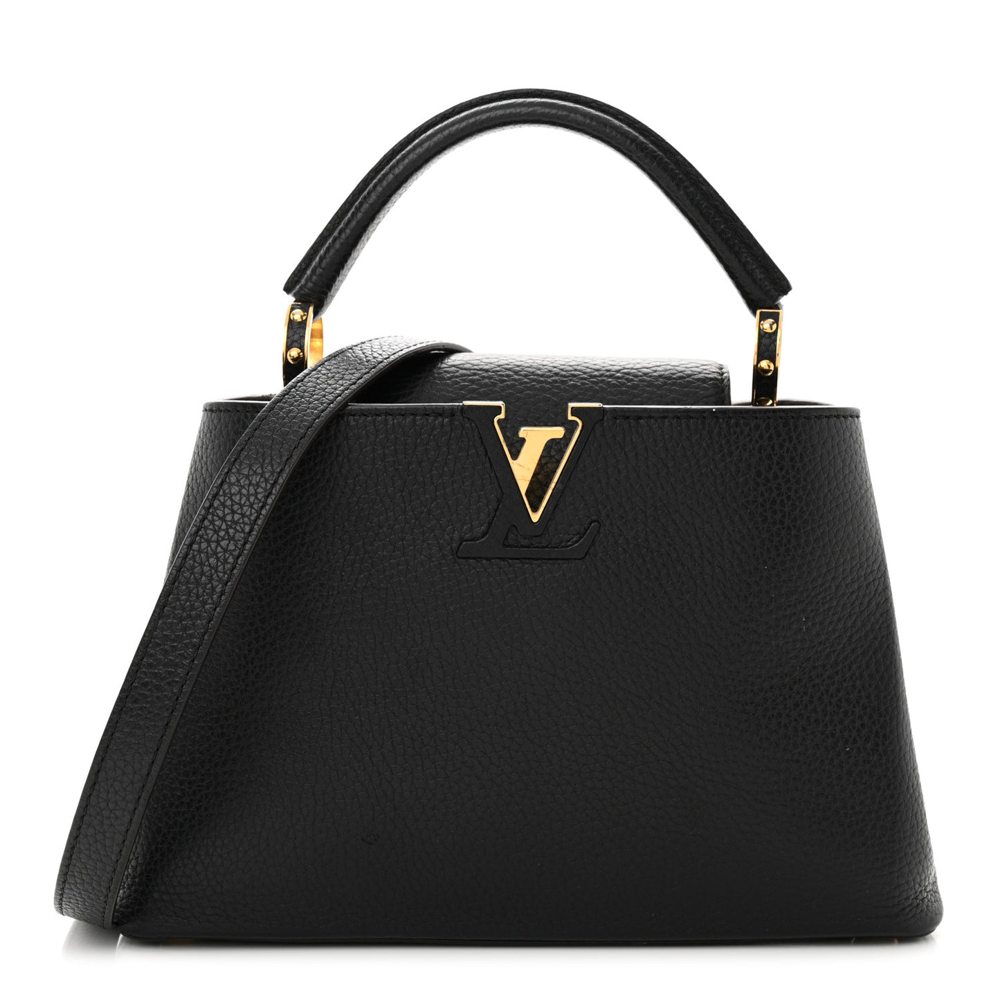 LOUIS VUITTON Taurillon Capucines BB Black
