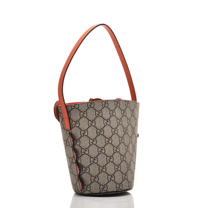 Gucci GG Supreme Monogram Childrens Hedgehog Bucket Bag Orange 3 of 9