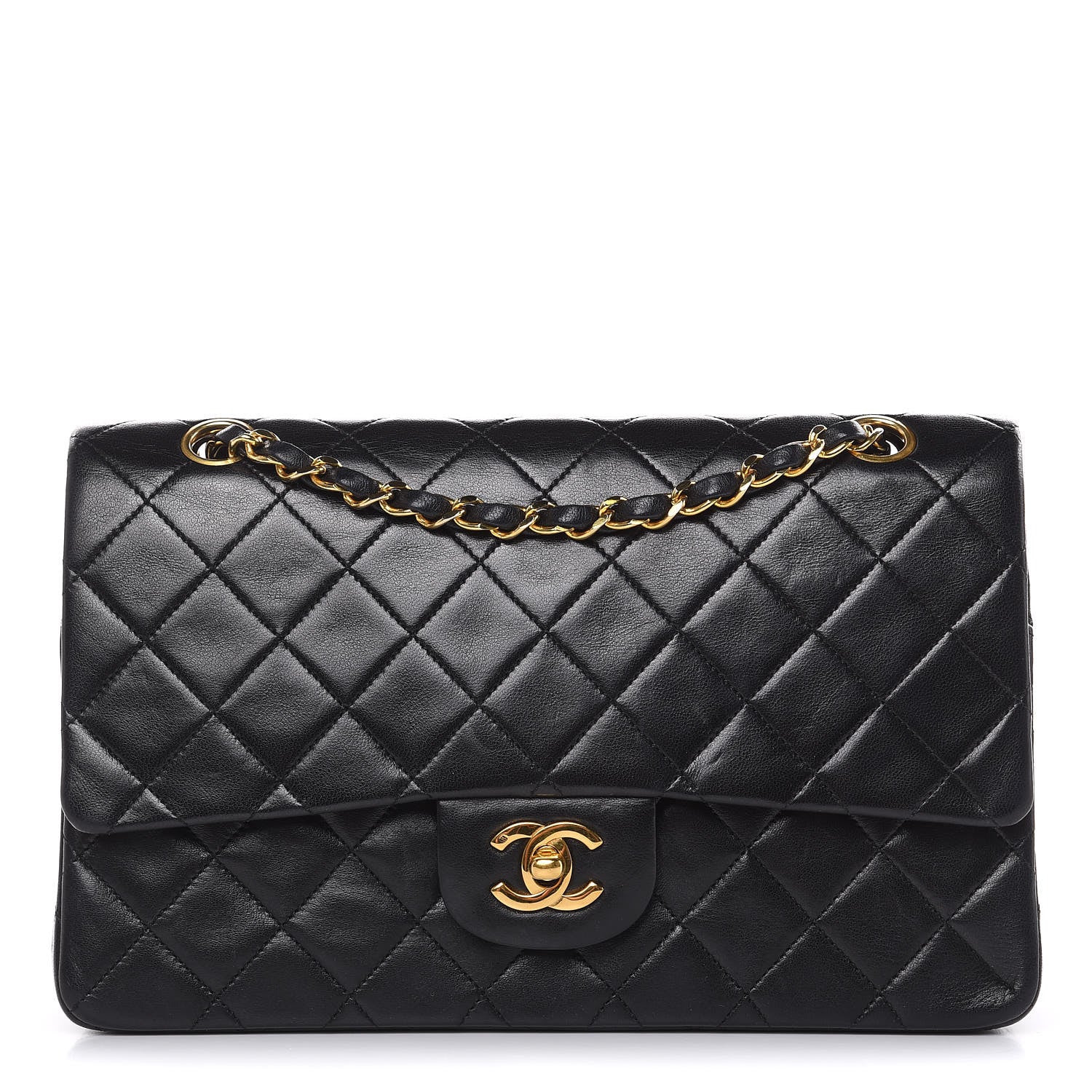 Chanel Lambskin Quilted Medium Double Flap Black 1 of 16