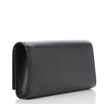 Saint Laurent Grain De Poudre Monogram Cassandre Clutch Black 3 of 7