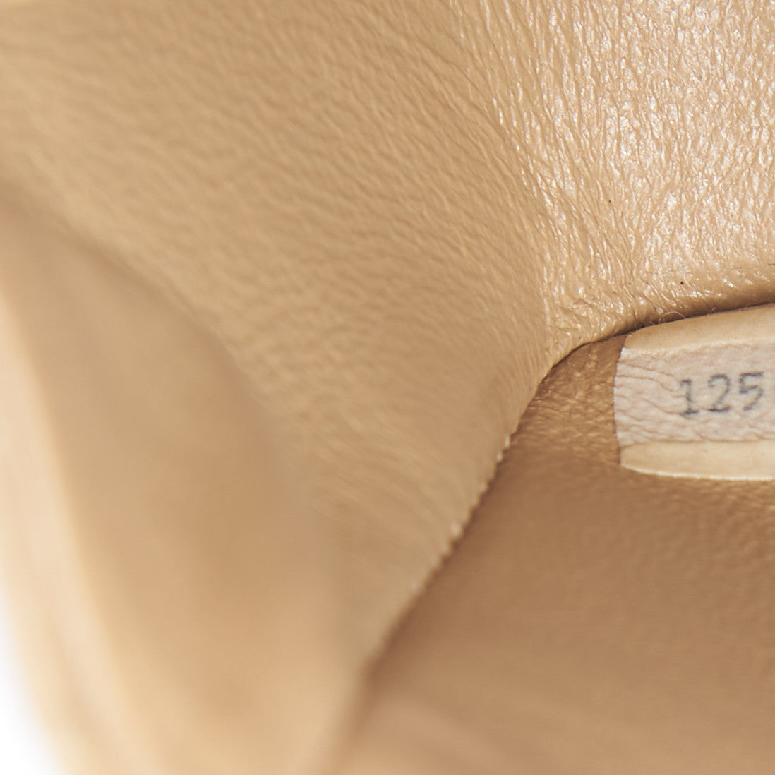 Lambskin Quilted Small Single Flap Beige