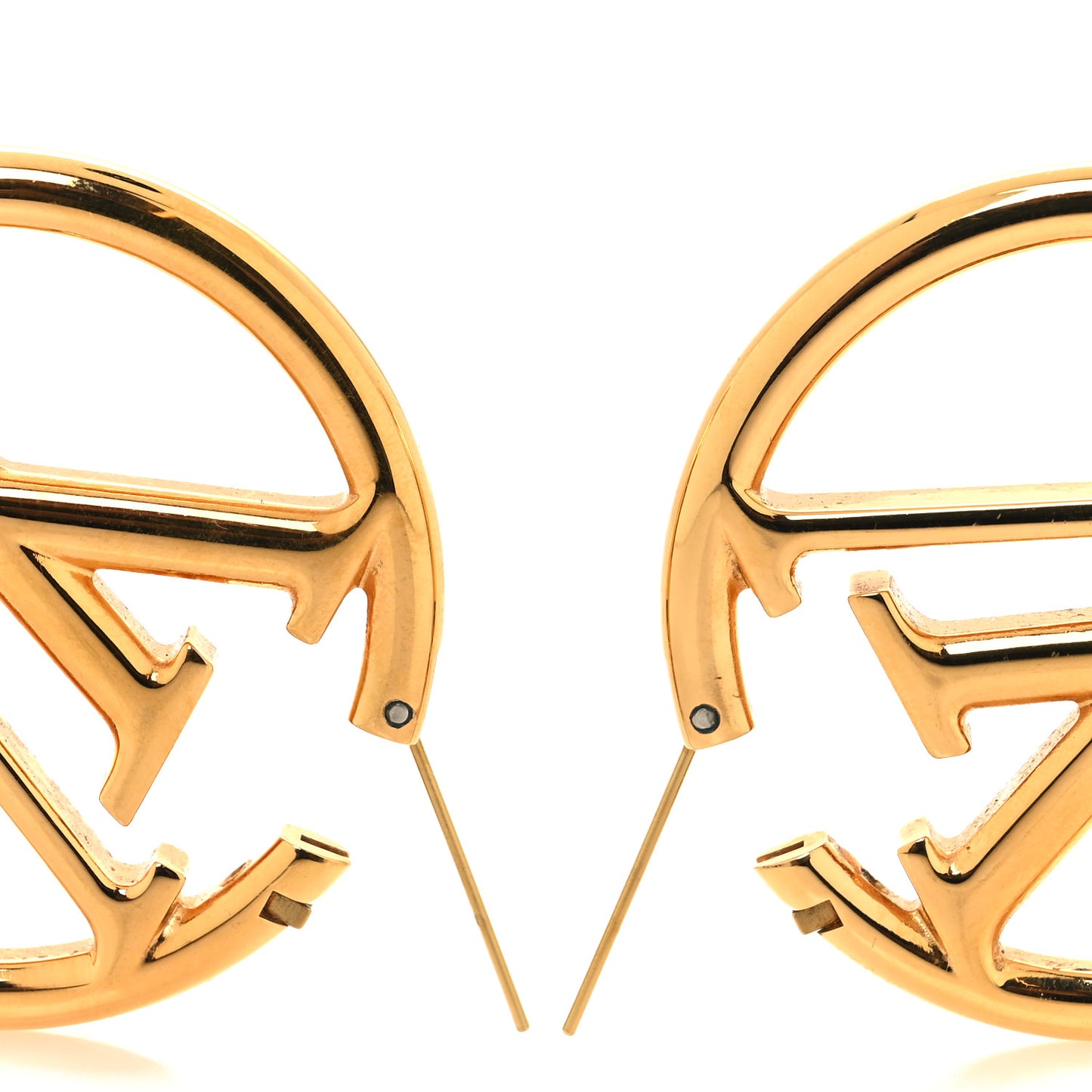 Metal Louise Hoop Earrings Gold