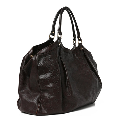 Gucci Guccissima Large Sukey Tote Dark Brown 3 of 10