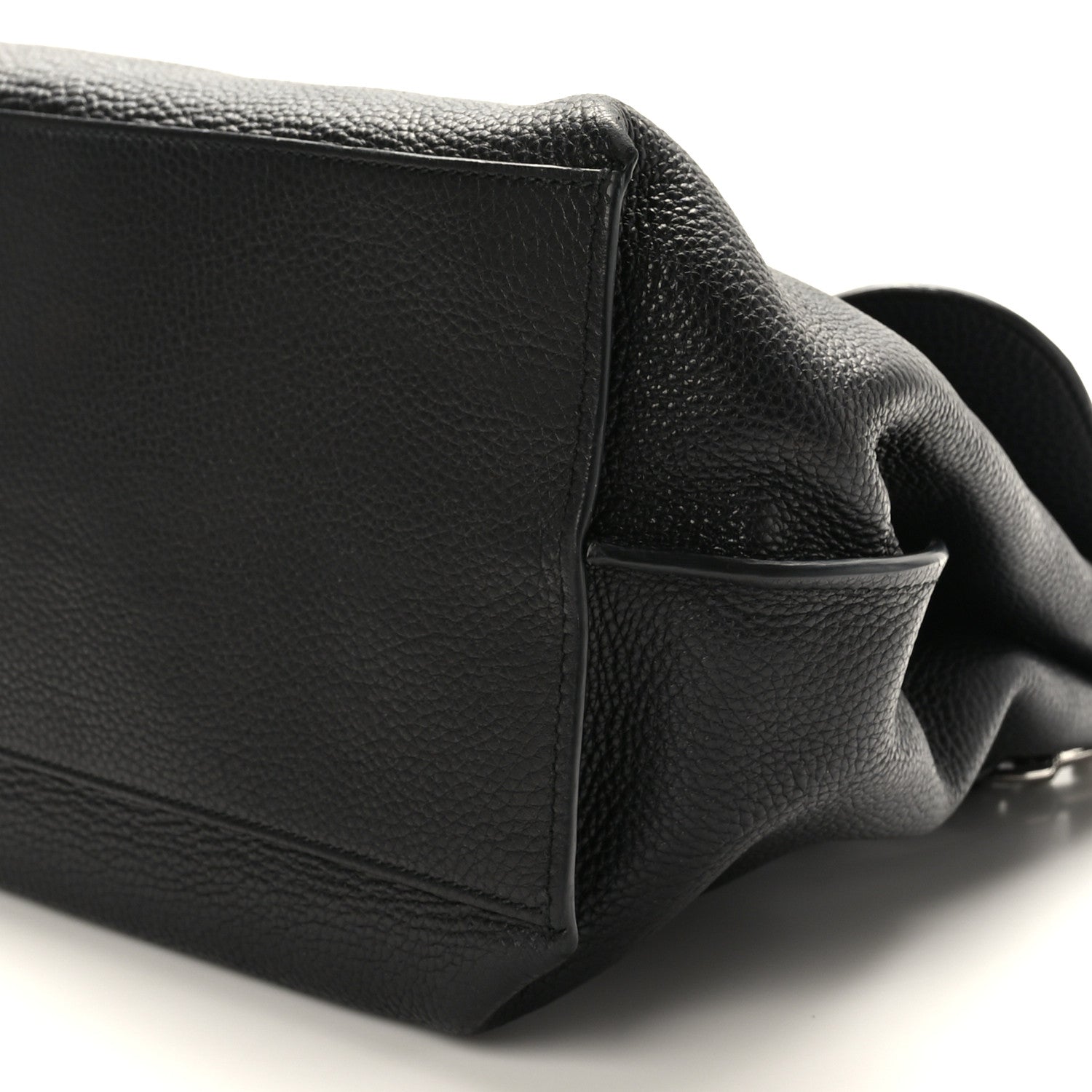 Gucci Pebbled Calfskin Large Bamboo Daily Top Handle Bag Black 8 of 8