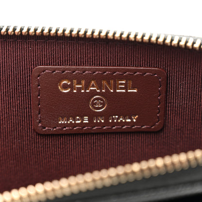 Chanel Caviar Quilted Zip Card Holder Wallet Black 6 of 8