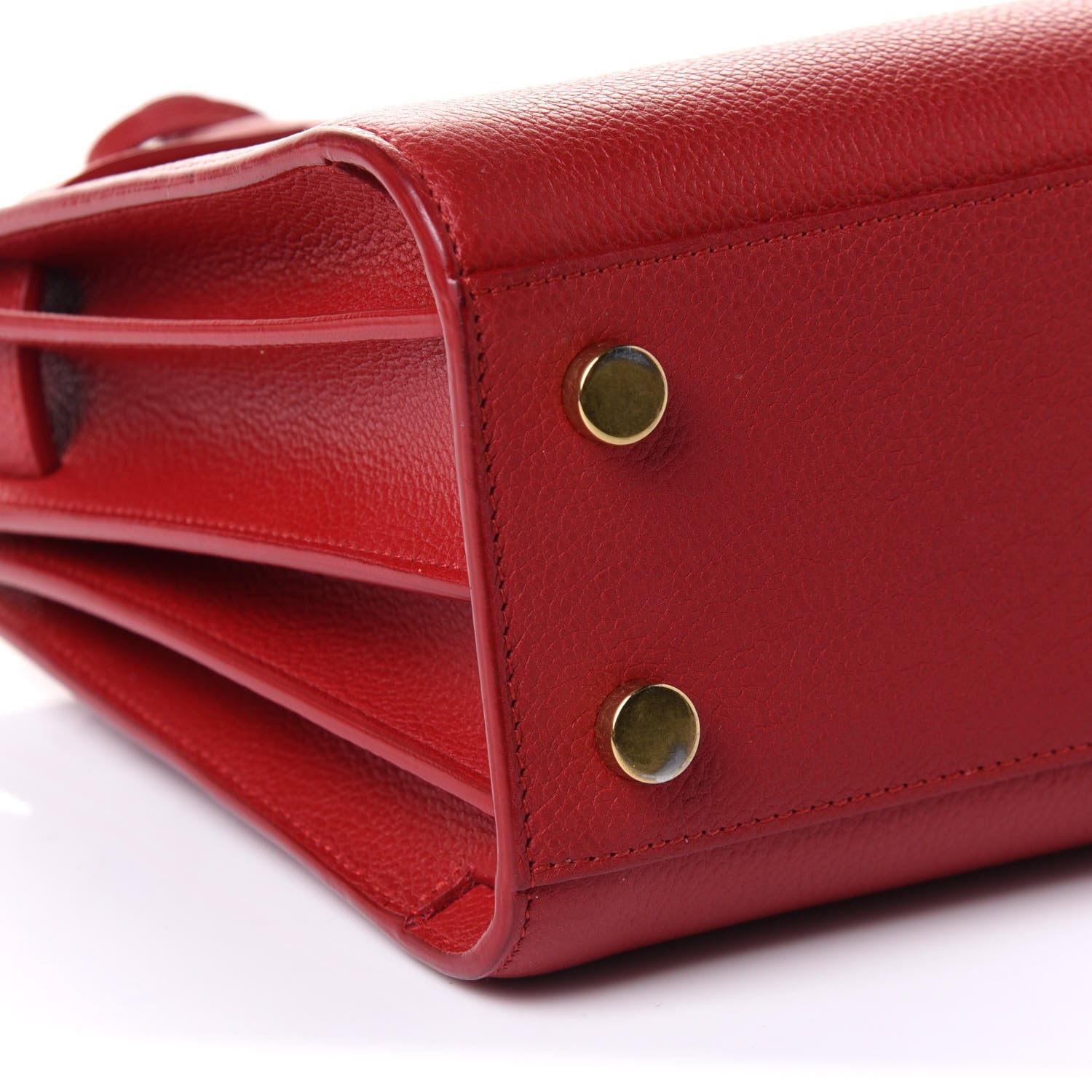 Saint Laurent Grained Calfskin Nano Sac De Jour Lipstick Red 7 of 8