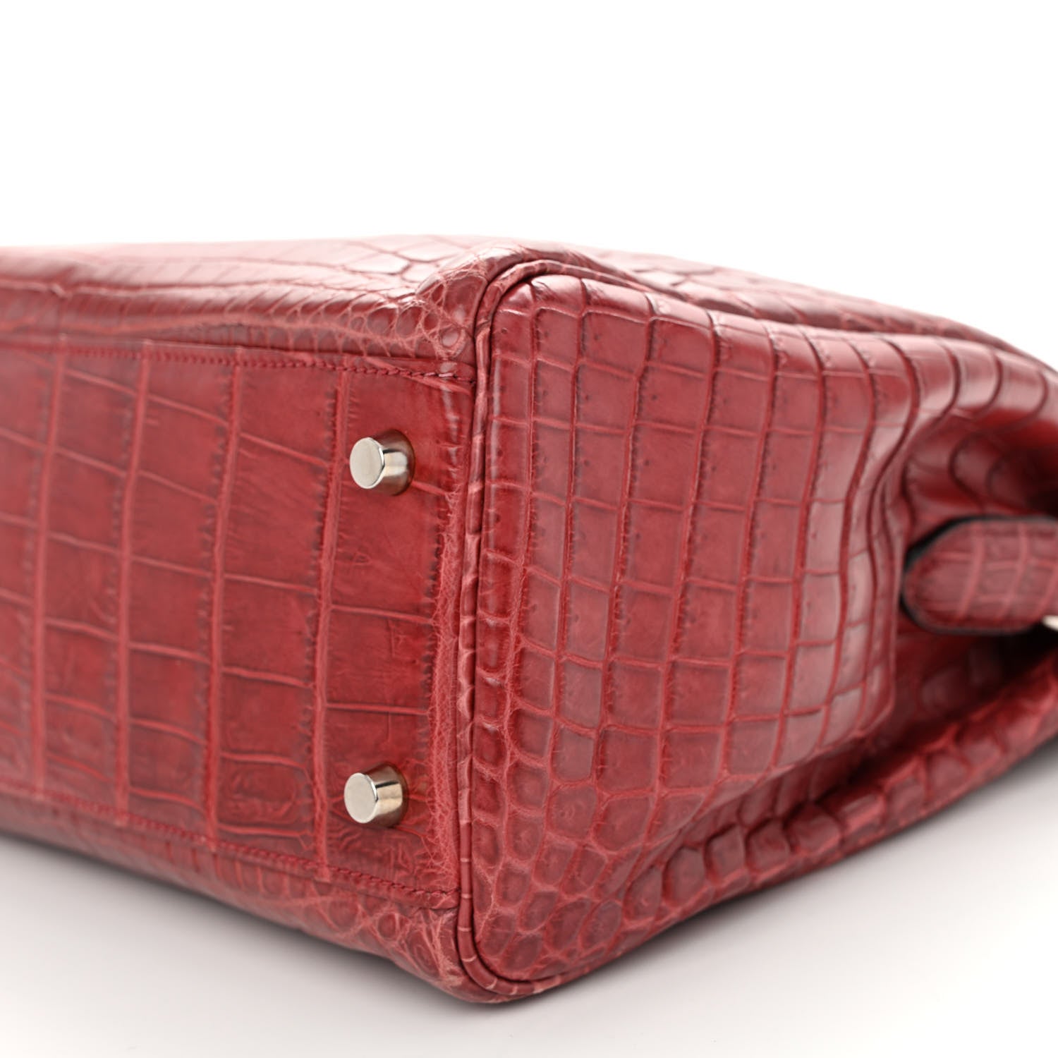 Hermes Niloticus Crocodile Kelly Sport 26 Rouge H 10 of 15