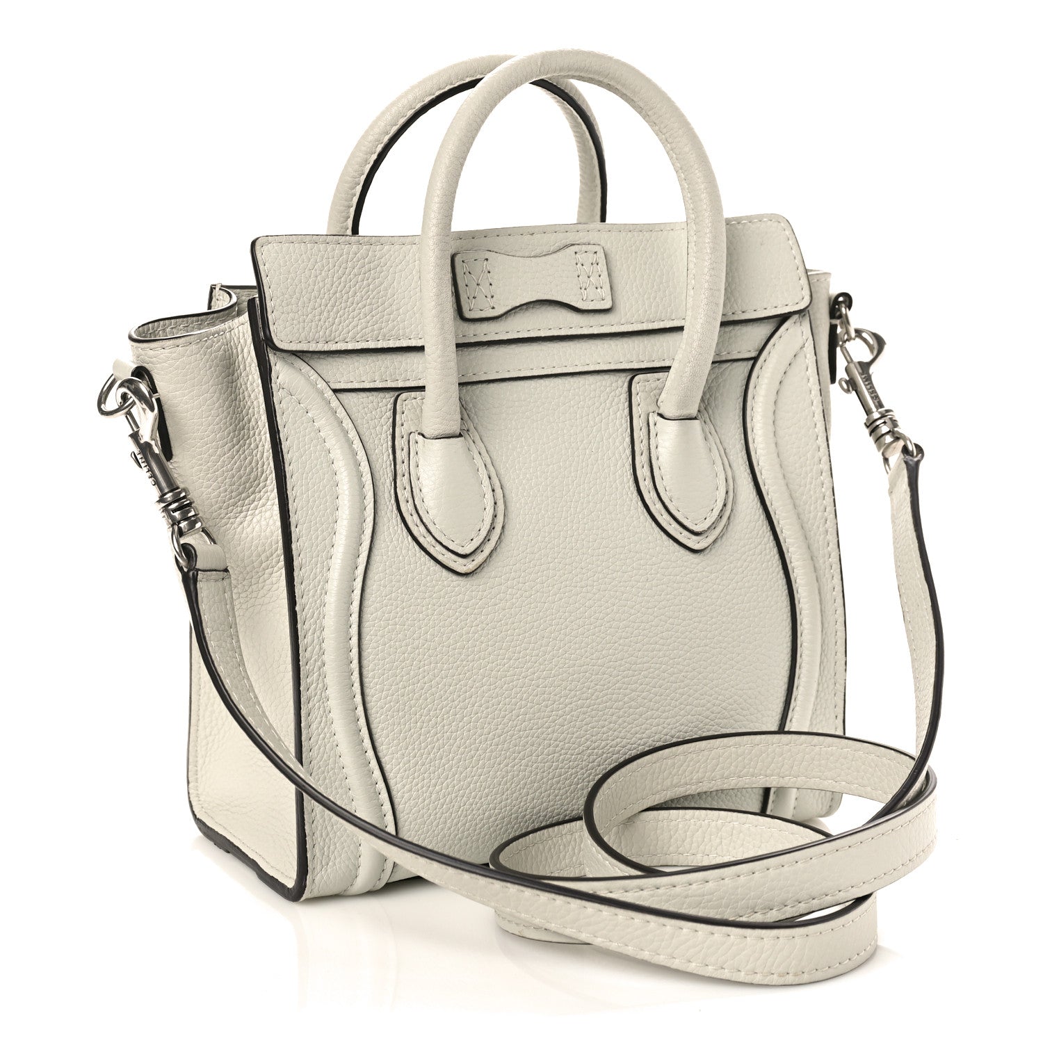 Celine Drummed Calfskin Nano Luggage Lune 2 of 10