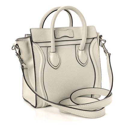 Celine Drummed Calfskin Nano Luggage Lune 2 of 10
