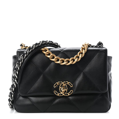 Chanel Lambskin Quilted Medium Chanel 19 Flap Black 1 of 9