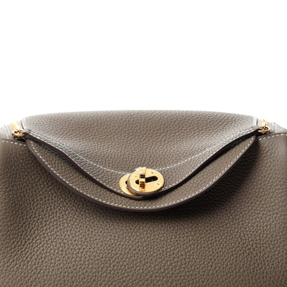 Hermes Taurillon Clemence Lindy 26 Etoupe 10 of 11