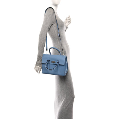 Mulberry Classic Grain Calfskin Small Bayswater Porcelain Blue 2 of 16