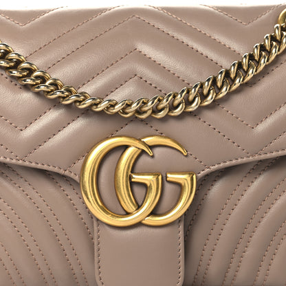 Gucci Calfskin Matelasse Small GG Marmont Shoulder Bag Porcelain Rose 8 of 11