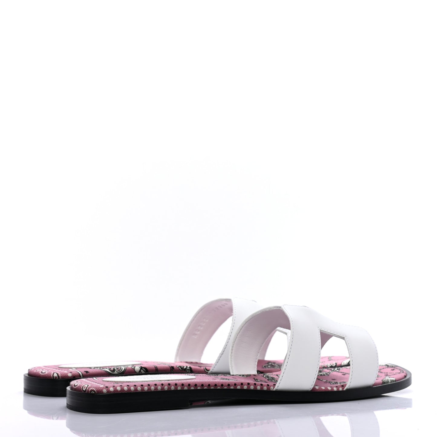 Box Calfskin Bois De Rose Oran Sandals 39.5 White