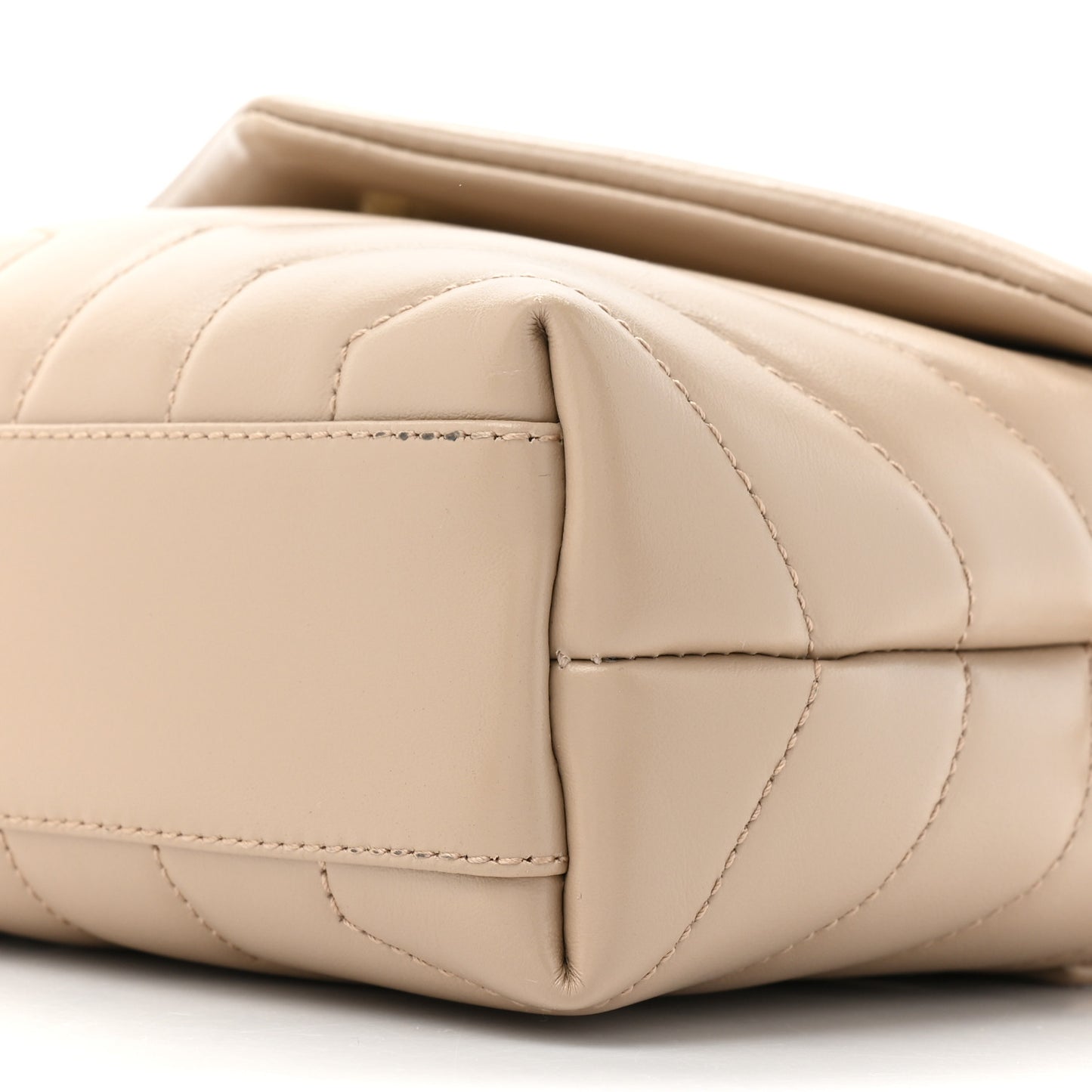 Calfskin Y Quilted Monogram Toy Loulou Crossbody Bag Dark Beige