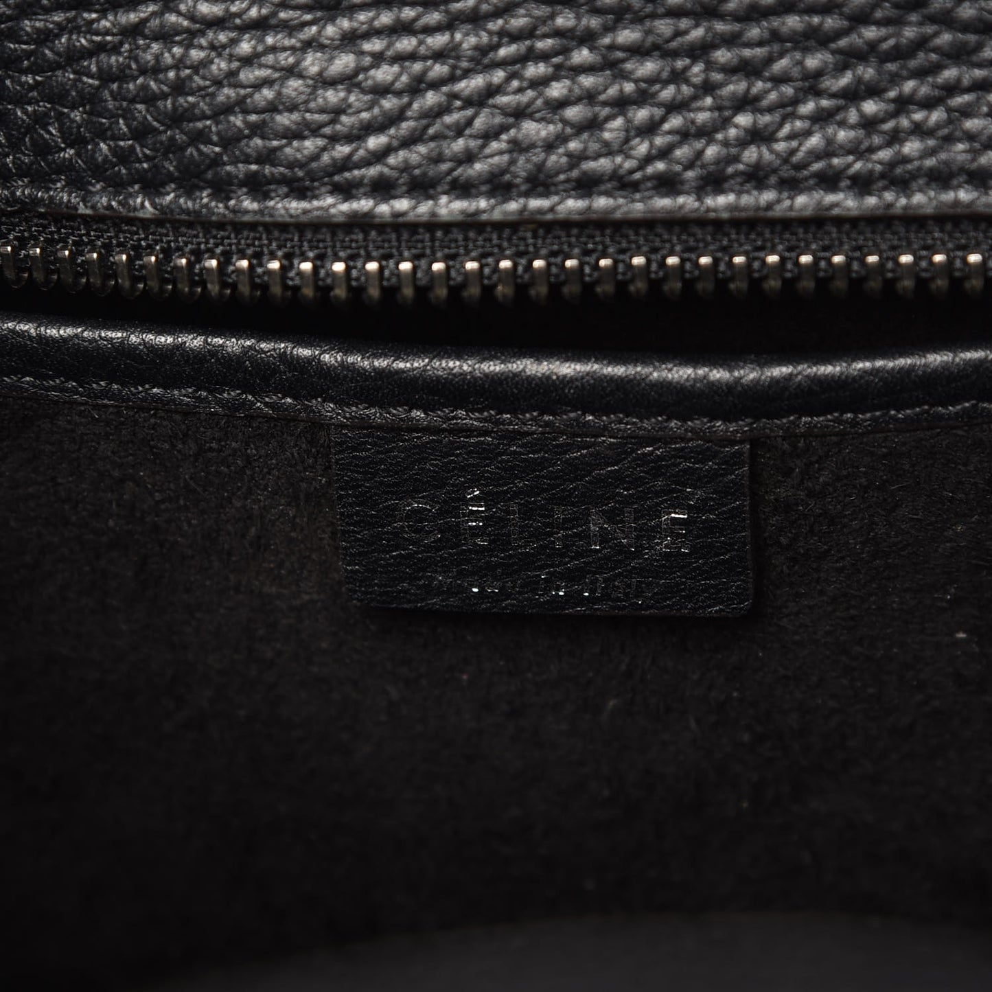 Drummed Calfskin Nano Luggage Black