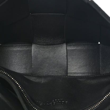 Bottega Veneta Lambskin Maxi Intrecciato Cassette Crossbody Bag Black 6 of 9