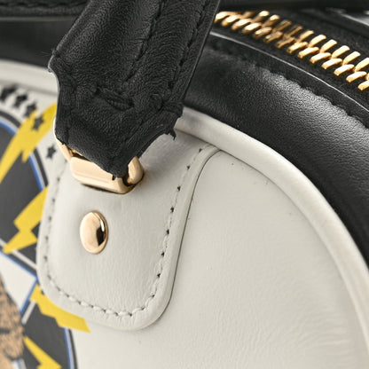 Christian Dior Calfskin Animal Print Micro Dior Vibe Zip Bowling Bag White Multicolor 11 of 11