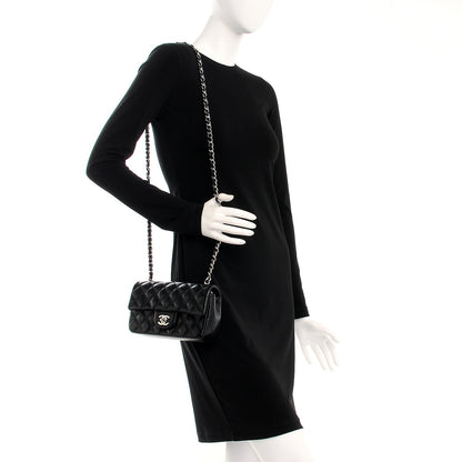 Chanel Lambskin Quilted Mini Rectangular Flap Black 2 of 7