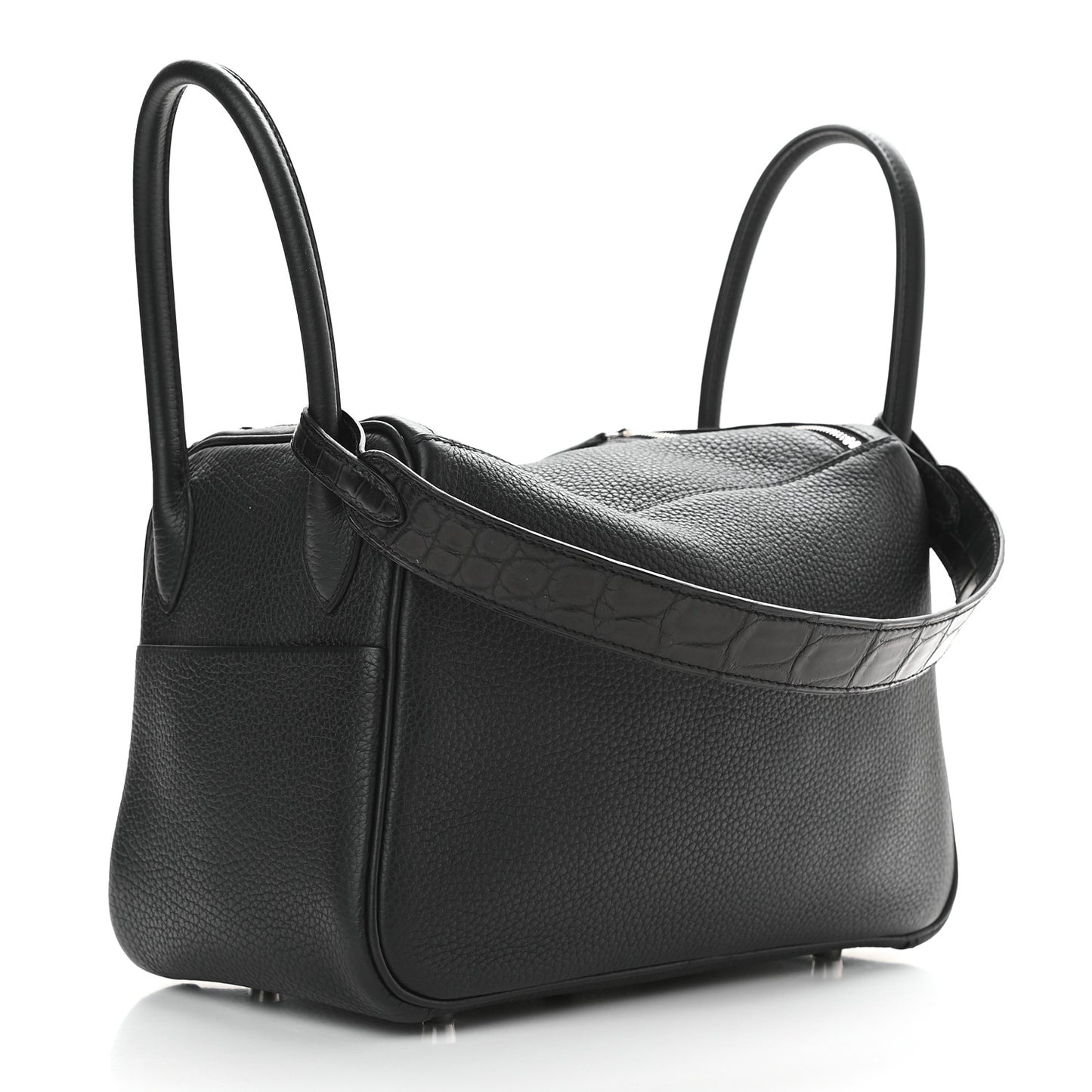 Taurillon Clemence Matte Niloticus Crocodile Touch Lindy 26 Black