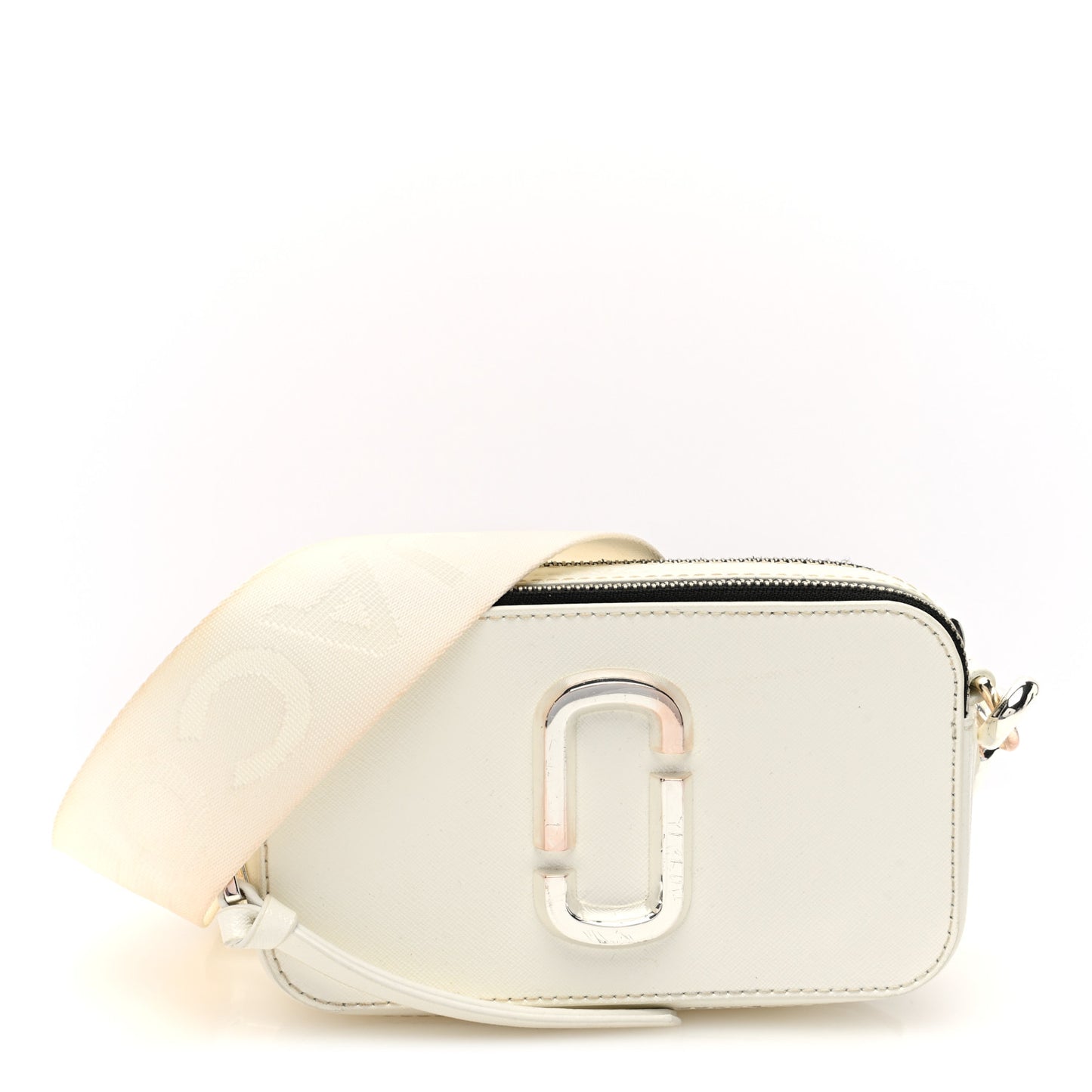 Saffiano Small Snapshot Camera Bag White
