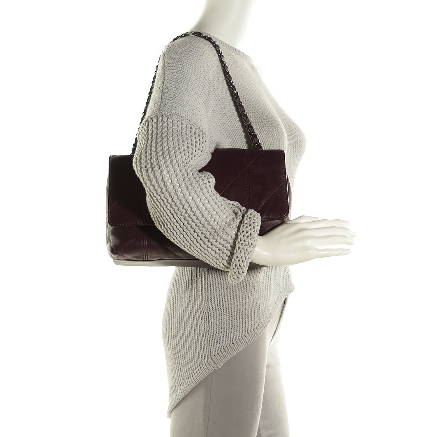 Chanel Lambskin Quilted Large Soft Touch Flap Burgundy 2 of 7