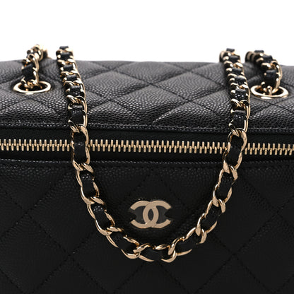 Chanel Caviar Quilted Small Vanity Case With Chain Black 8 of 10