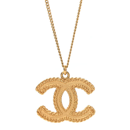 Chanel CC Necklace Matte Gold 4 of 6