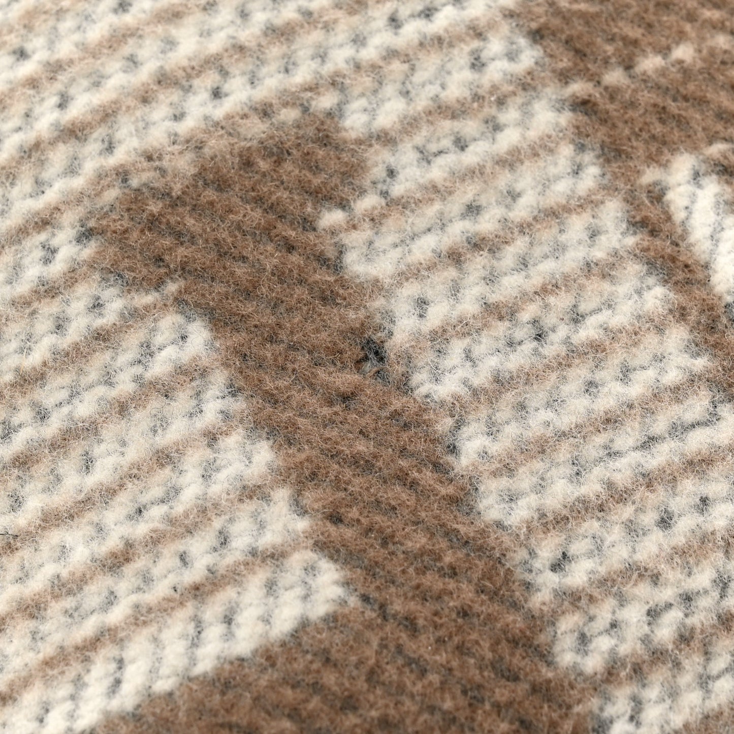 Wool Cashmere Echecs Et Trames Pillow Gris Beige