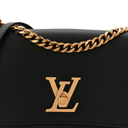 Louis Vuitton Grained Calfskin Lockme Chain Bag PM Black 7 of 10