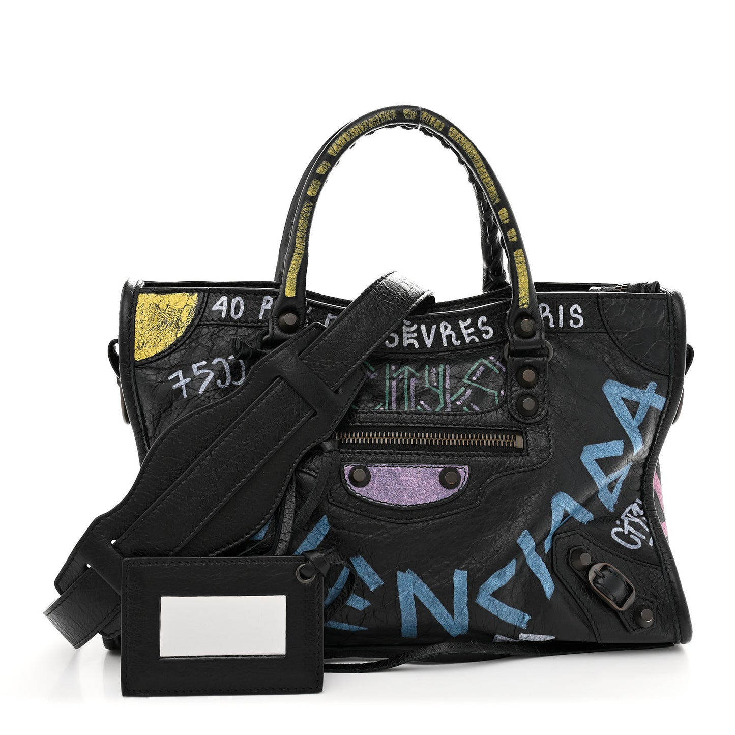 Agneau Graffiti All Over Classic Hardware S City Black Multicolor