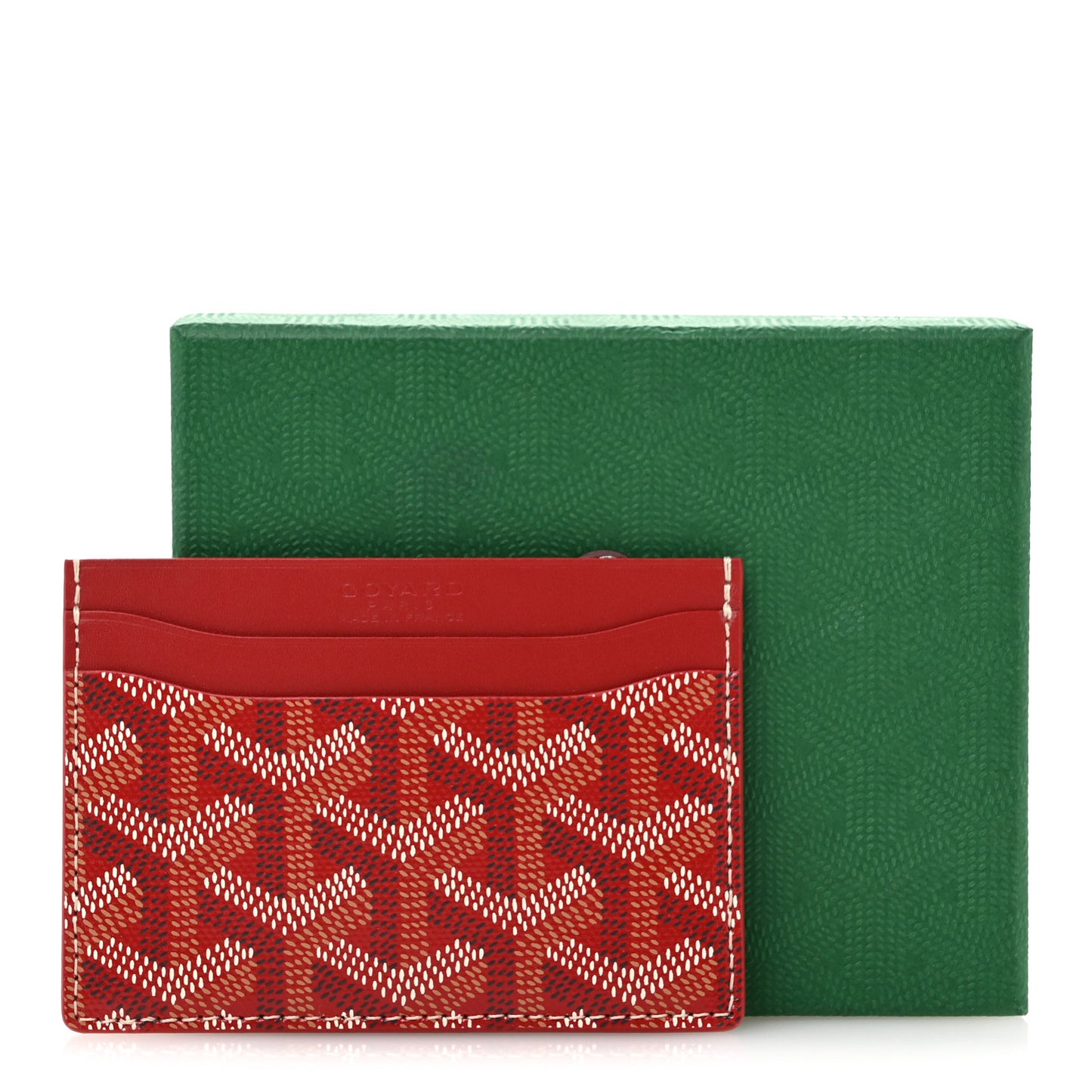 Goyardine Saint Sulpice Card Holder Red