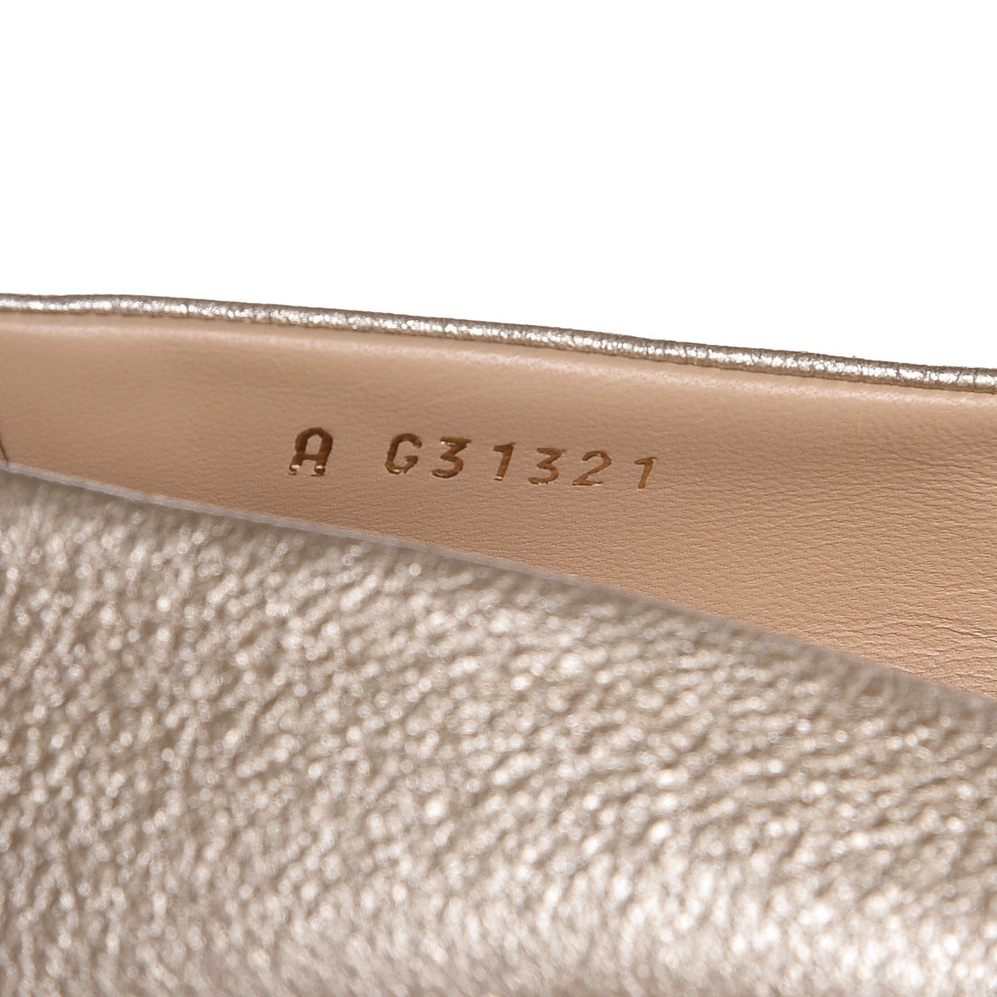 Metallic Goatskin Grosgrain Cap Toe Ballerina Flats 37 Gold Black