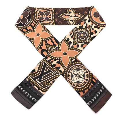 Louis Vuitton Silk Monogram LV World Bandeau Brown 1 of 4
