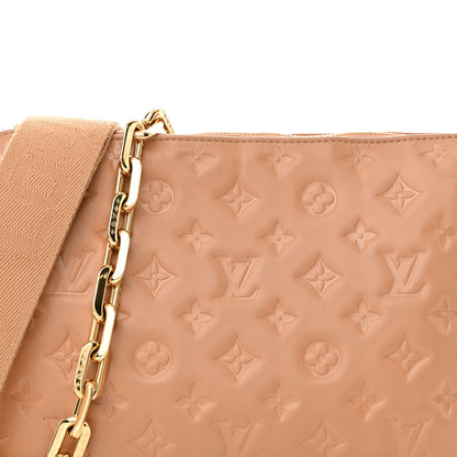 Louis Vuitton Lambskin Embossed Monogram Coussin PM Camel 7 of 11
