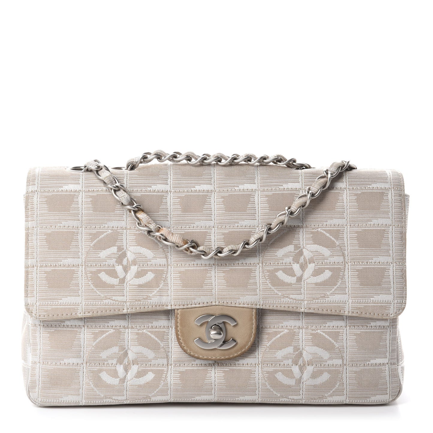 Nylon Medium Travel Flap Light Beige