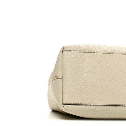 Gucci Pebbled Calfskin Medium Soho Chain Shoulder Bag  Off White 9 of 10