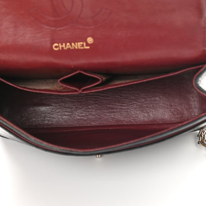 Chanel Lambskin Quilted Medium Double Flap Bijoux Chain Black 5 of 16