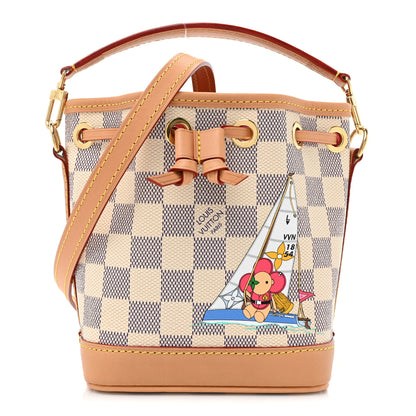 Louis Vuitton Damier Azur Vivienne Sac Nano Noe Dragon Fruit Pink 1 of 8