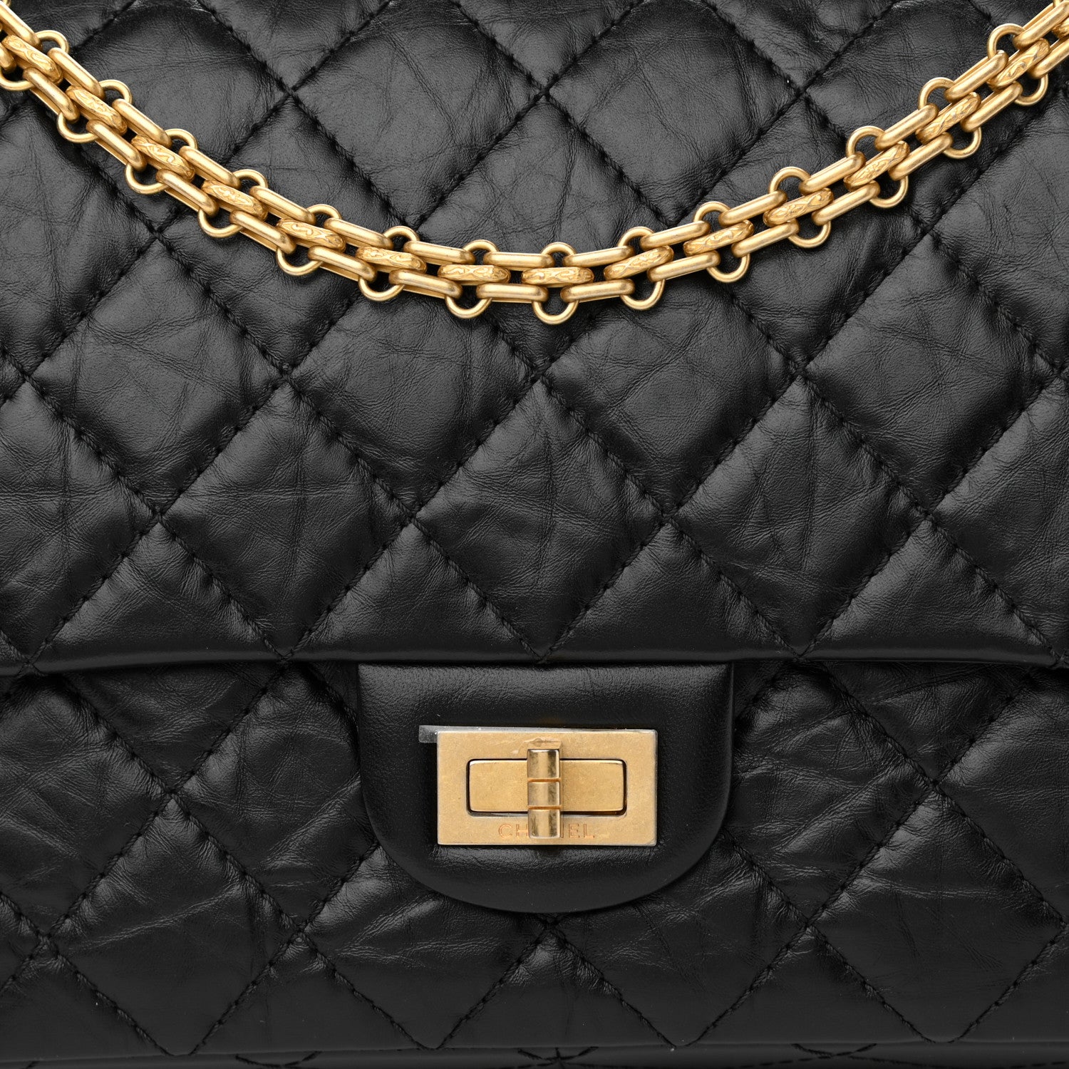 Chanel Aged Calfskin Quilted 2.55 Reissue 226 Flap Black 7 of 11