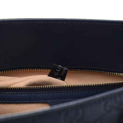 Gucci Soft Guccissima Signature Top Handle Tote Bag Blue Agata 8 of 11