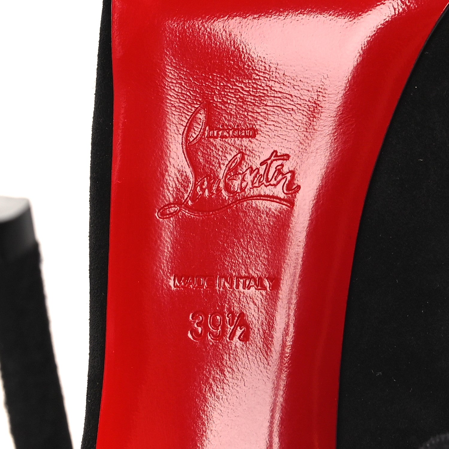 Christian Louboutin Veau Velours Lace Up NVP 120 Peep Toe Pump 39.5 Black 6 of 8