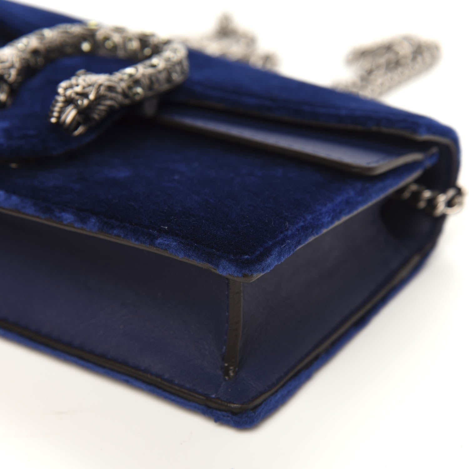 Gucci Velvet Super Mini Dionysus Shoulder Bag Cobalt 8 of 10