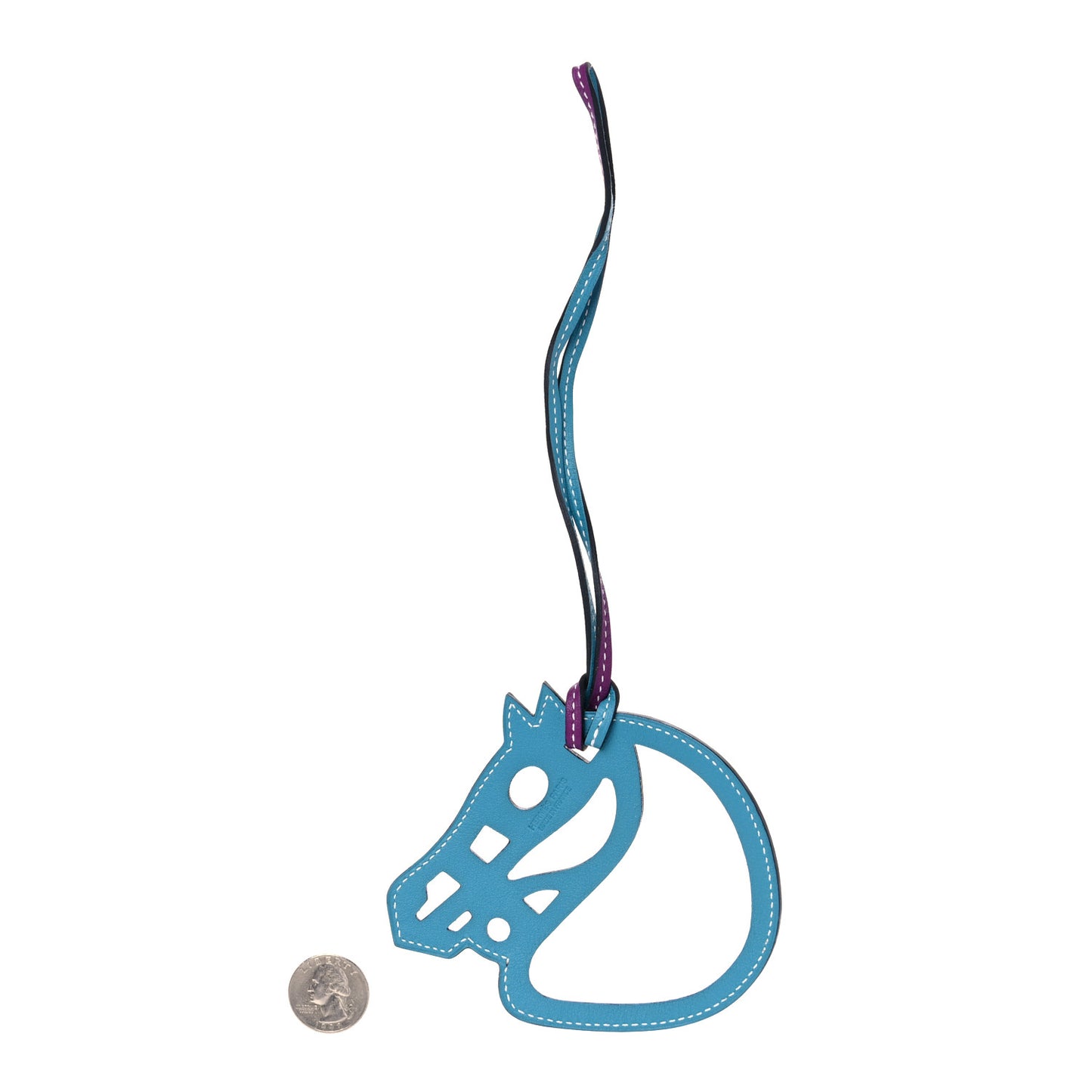 Swift Paddock Cheval Horse Bag Charm Violet Turquoise