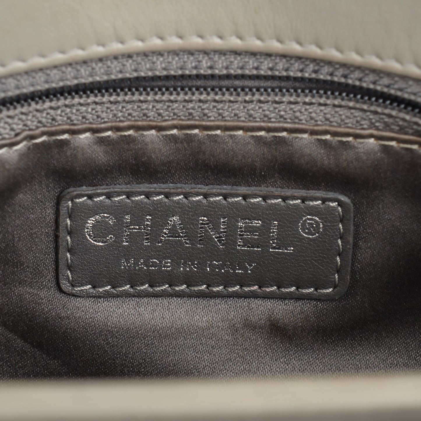 Lambskin Quilted 3 Maxi Flap Bag Grey