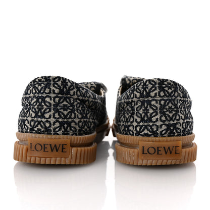 Loewe Jacquard Anagram Calfskin Flap Sneakers 41 Navy 6 of 10