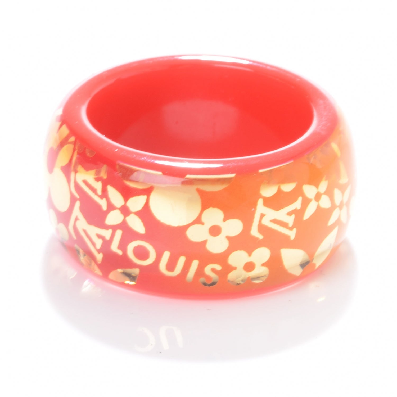 Louis Vuitton Resin Tropical Cocktail Ring Rouge Large 7.5 3 of 5