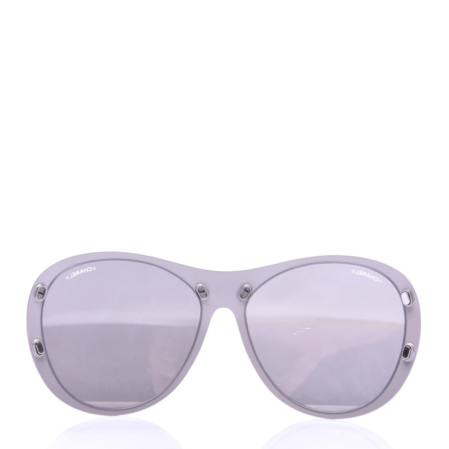 Chanel Clip On Sunglasses 71230 Mirror Grey Black 9 of 10