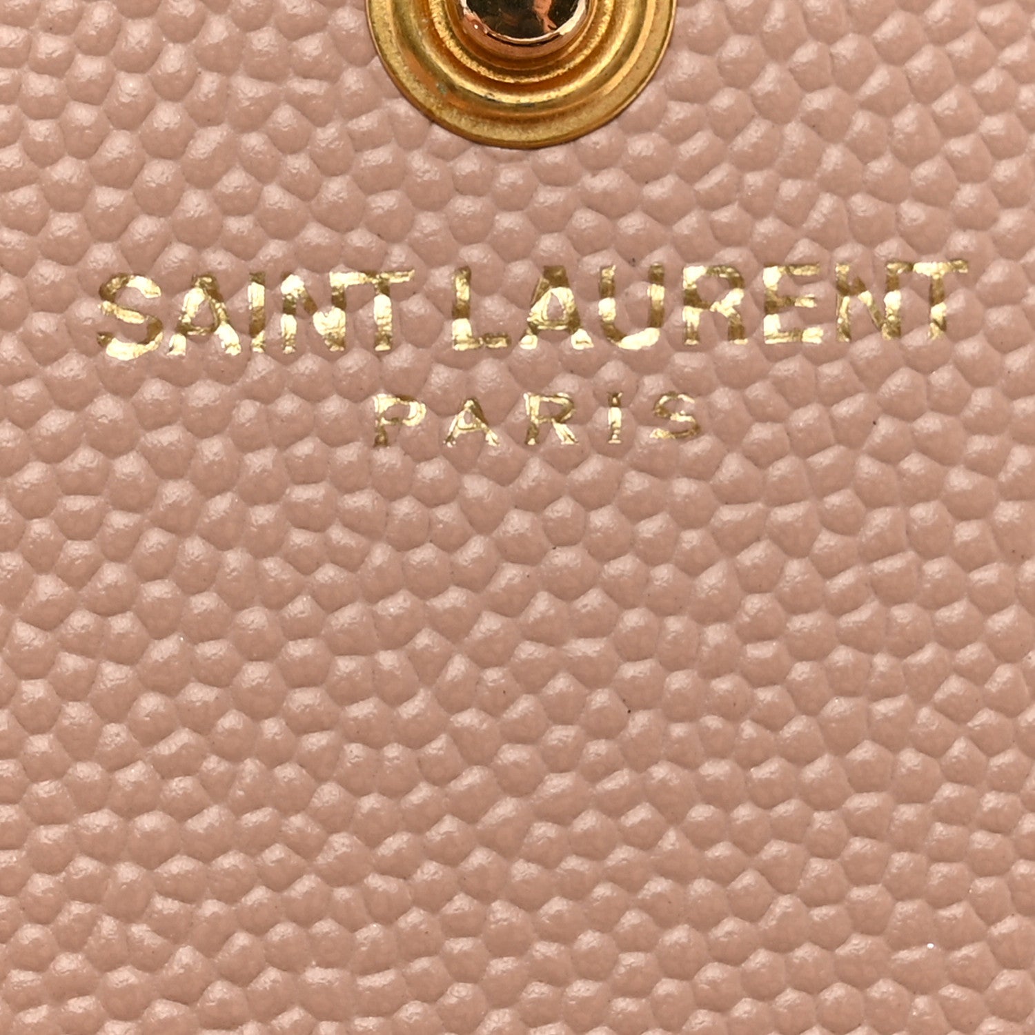 Saint Laurent Grain De Poudre Matelasse Chevron Monogram Chain Wallet Pale Pink 7 of 12